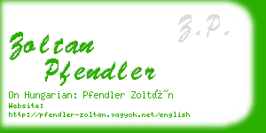 zoltan pfendler business card